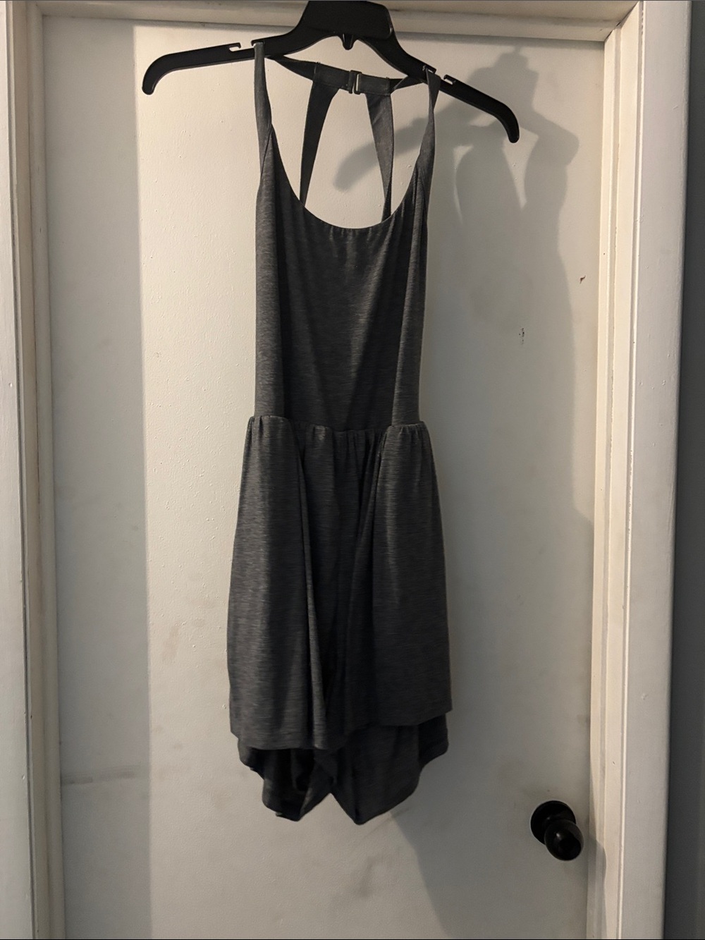 HALARA Gray Sleeveless Skater Romper Dress